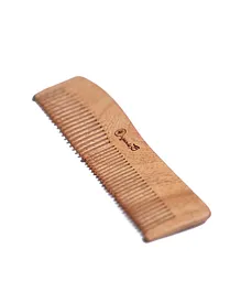 Organic B Wave Shaped Natural Neem Comb for Detangling pack of 2