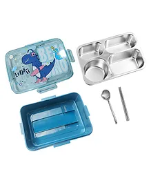 Little Surprise Box Big Size Stainless Steel Lunch Box Tiffin - Blue
