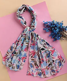 Jewelz Abstract Floral Print Stole - Multi Colour