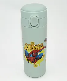SANJARY Spiderman Print Temperature Vacuum Water Bottle Green -  420 ml