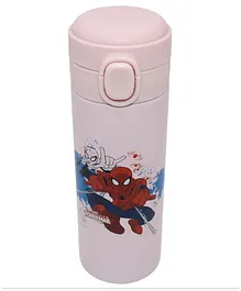 SANJARY Spiderman Print Temperature Vacuum Water Bottle Pink - 420 ml