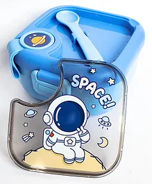 COMERCIO Astronaut cartoon Kids Plastic Lunch Box - Blue
