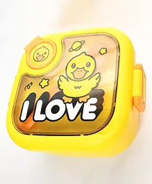 COMERCIO Duck cartoon Kids Plastic Lunch Box - Yellow