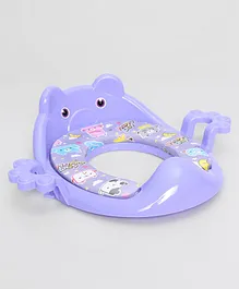 Baby Potty Seat With Handles Cartoon Print - Purple