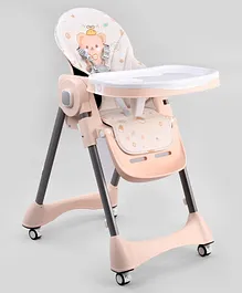  Travel Luxury Multi Function Folding Adjustable High Chair - Pink