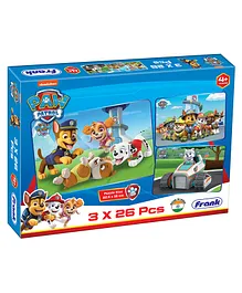 Frank Paw Patrol 3 in 1 Puzzle - 26 Pieces Each