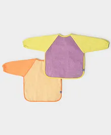 Mi Arcus Kids Solid Coverall Full Sleeve Bib Pack of 2- Multicolor