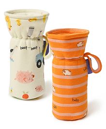 Mi Arcus Feeding Bottle Cover Pack of 2- Orange & Cream