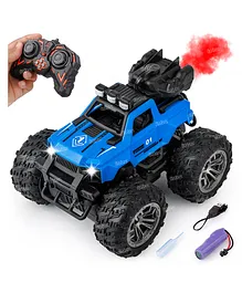 Fiddlerz Remote Control Car Big Size Rock Crawler Water Mist Smoke Effect Spray Off Road High Speed 2WD Monster Truck Rechargeable Toy Car Gift for Kids - Blue