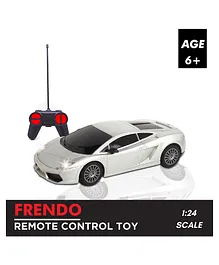 Frendo High Speed Mini 1:24 Scale Rechargeable Remote Control Car With Lithium Battery For Kids - Silver