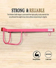 Get It Pink Window hanging Cradle Stand Premium Strong Metal and 100 % Baby Safety Stand Alone - Pink Stand Alone