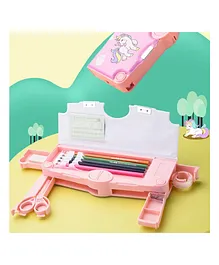 SVE Multi Functional Pencil Box Unicorn Pencil Box - Pink