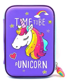SVE 3D Unicorn Embossed 3D Pencil Case - Purple