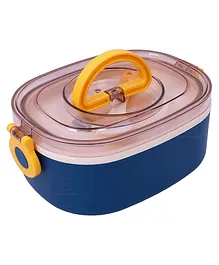 SVE Lunch Box with Spoon & Compartment for Dry Foods- Blue