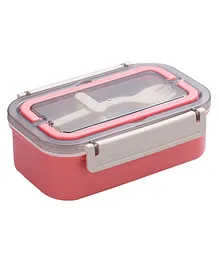 SVE Lunch Box for Kids Lunch Box with Stainless Steel Inner Case with Fork & Spoon Insulated Lunch Box for School & Office BPA Free 650 ml Lunch Box  Pink