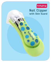 Babyhug Nail Clipper with Skin Guard -Green
