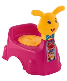 Rabbit Baby Potty Training Sea Chair for Kids Infant Potty Toilet Chair with Removable Tray & Closing Lid - Pink