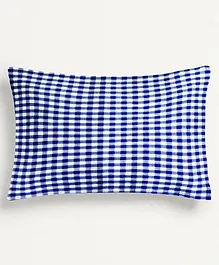 The Baby Atelier 100%  Baby Pillow Cover Set without Fillers Checks - Navy