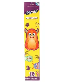 Skoodle Monster Pencil With Sharpner & Eraser Pack Of 10 ( Colour May Vary)
