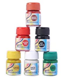 Skoodle Poster Colour Pack Of 6 Shades - 10 ml Each
