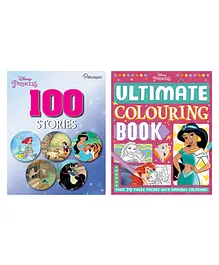 Princess Story and Colouring Bundle Set of 2 Books - English
