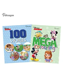 Disney Junior Story and Colouring Bundle Set of 2 Books - English
