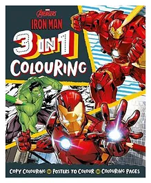 Marvel Avengers Iron Man 3 In 1 Colouring Book - English