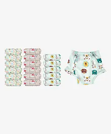 Snugkins 100% Cotton Snug Farm & Kindergarten Tales Potty Training Pull Up Pants Size 2 Fits- Pack of 18
