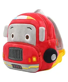 THE LITTLE LOOKERS Plush Baby Backpack Fire Engine Design Red - 10 Inches