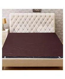JARS Collections Waterproof  Mattress Protector Sheet for Double Size Bed Fits upto 8 Inch Mattress - Brown