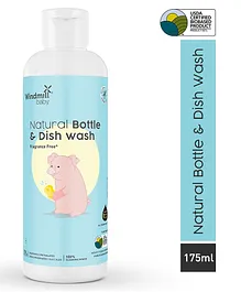Windmill Baby Natural Bottle & Dish Wash Anti Bacterial Liquid Cleanser - 175 ml
