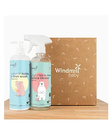 Windmill Baby Natural Cleanser Combo Bottle and Dish Wash and Toy Cleaner - 900 ml