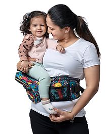 Butt Baby Comic Baby Carrier with Hip Seat & In-built Mini Diaper Bag - Multicolor