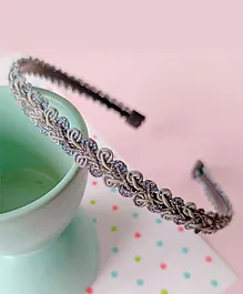 Little Tresses Spiral Flower Headband - Grey