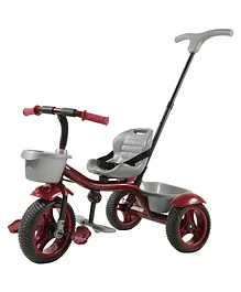 JoyRide Crazy Pro Baby Trike Tricycle With Dual Storage Basket - Maroon