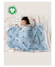 Greendigo 100% Organic Cotton Blanket - Blue