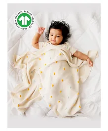 Greendigo 100% Organic Cotton Blanket - OffWhite