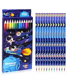 FunBlast Space Theme Colour Pencils Set  12 Shades Coloring Pencils
