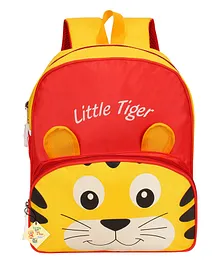 Frantic Premium Quality Design PU Red Little Tiger Bag for Kids - Height 14 inches
