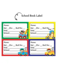 Doxbox School Book Label Animal Drive Pack of 36- Multicolor