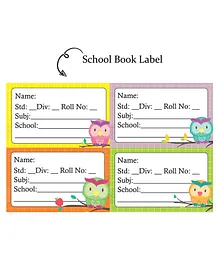 Doxbox School Book Label - Cute Owl