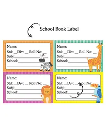 Doxbox School Book Label - Jungle Animals