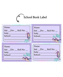Doxbox School Book Label Mermaid Pack of 36- Multicolor
