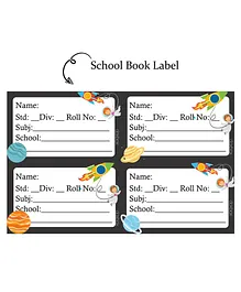Doxbox School Book Label Space Print - Multicolour