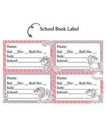 Doxbox School Book Label Unicorn Pack of 36- Multicolor