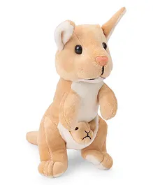 Funzoo Kangaroo With Baby Soft Toy Brown - 20 cm