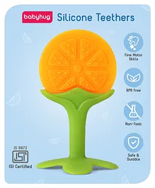 Babyhug Orange Shape Silicone Teether - Orange