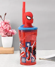 Spiderman Stor 3D Figurine Tumbler Red & Blue - 360 ml