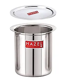 HAZEL Steel Milk Pot with Lid Stainless  Steel Milk Boiler Container Milk Boiling Vessel Gunj for Kitchen Silver - 1050 ml
