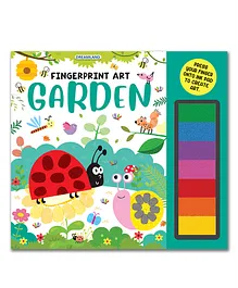 Fingerprint Art Activity Book for Children Garden with Thumbprint Gadget Pick and Paint Coloring Activity Book For Kids Fingerprint Colouring Book for Kid - English